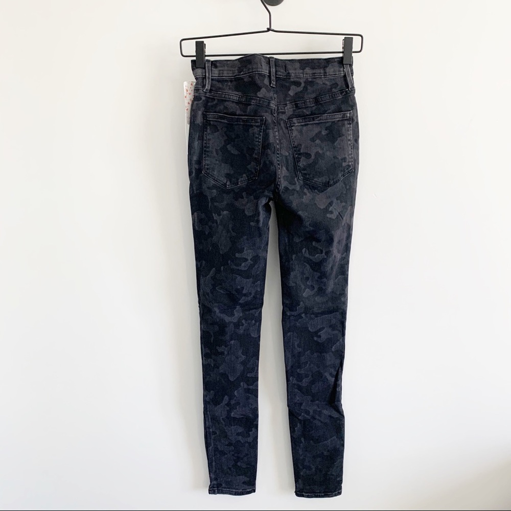 free people high waisted olive camo skinny jean 26 - Picture 8 of 9